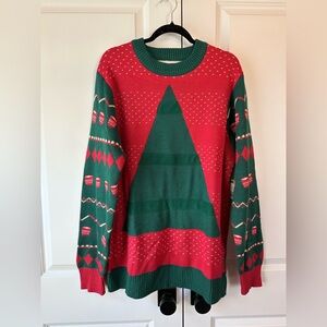 Tipsy Elves Men’s Beer Pong Christmas Tree Ugly Christmas Sweater NWT (Sz XXL)